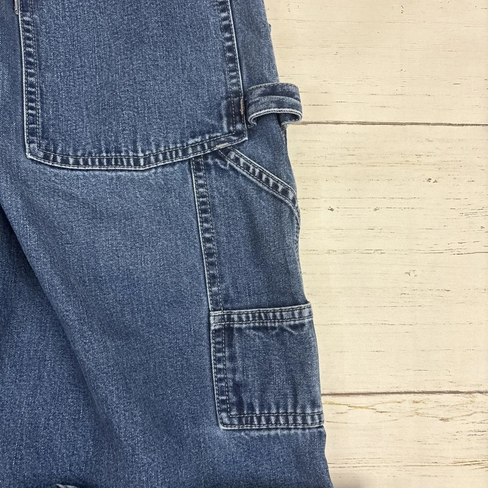 Levis SilverTab Carpenter Jeans Vintage Mens 31x34 Blue Denim Relaxed Zip Fly
